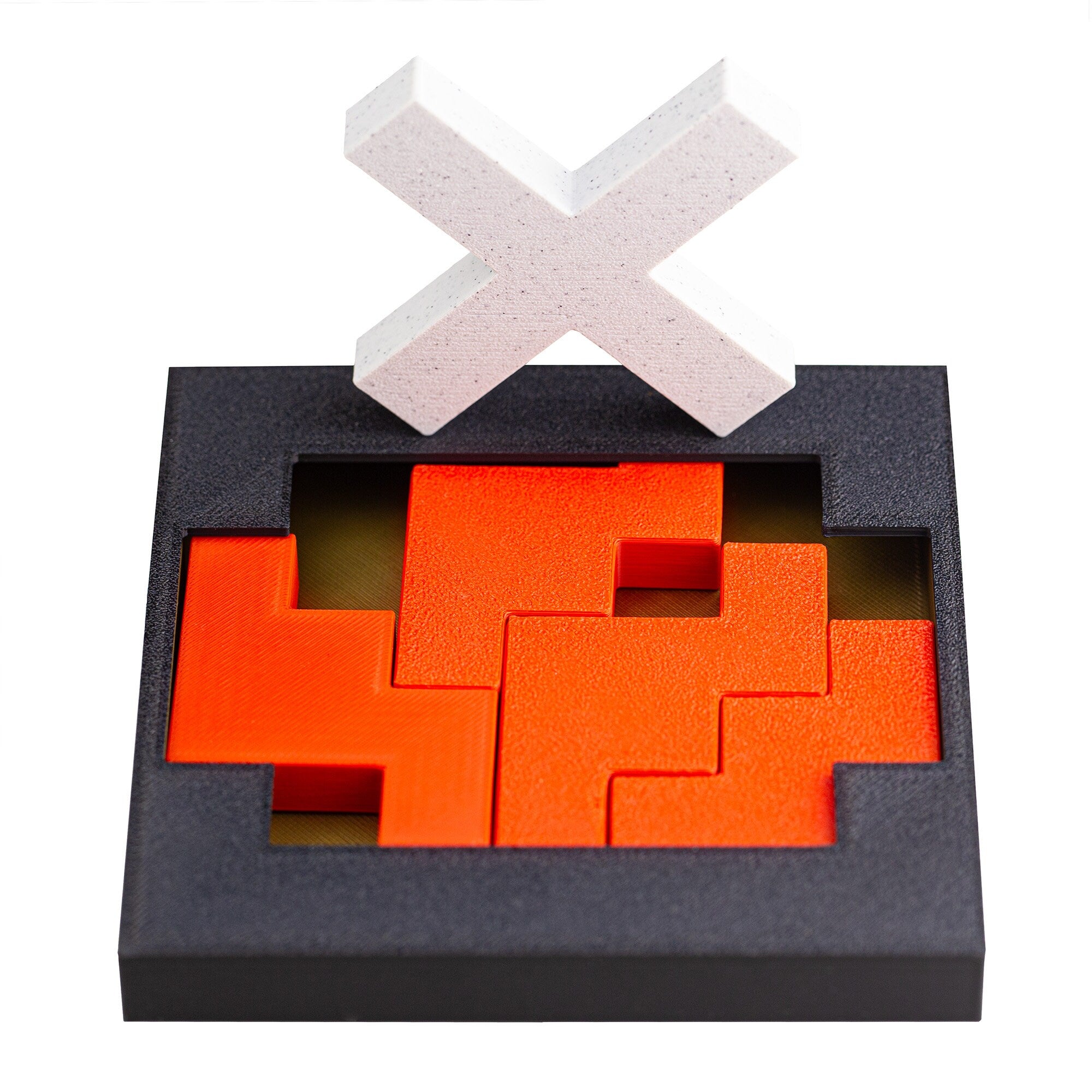 Unlawful Assembly puzzle. Put all 5 parts inside the frame.