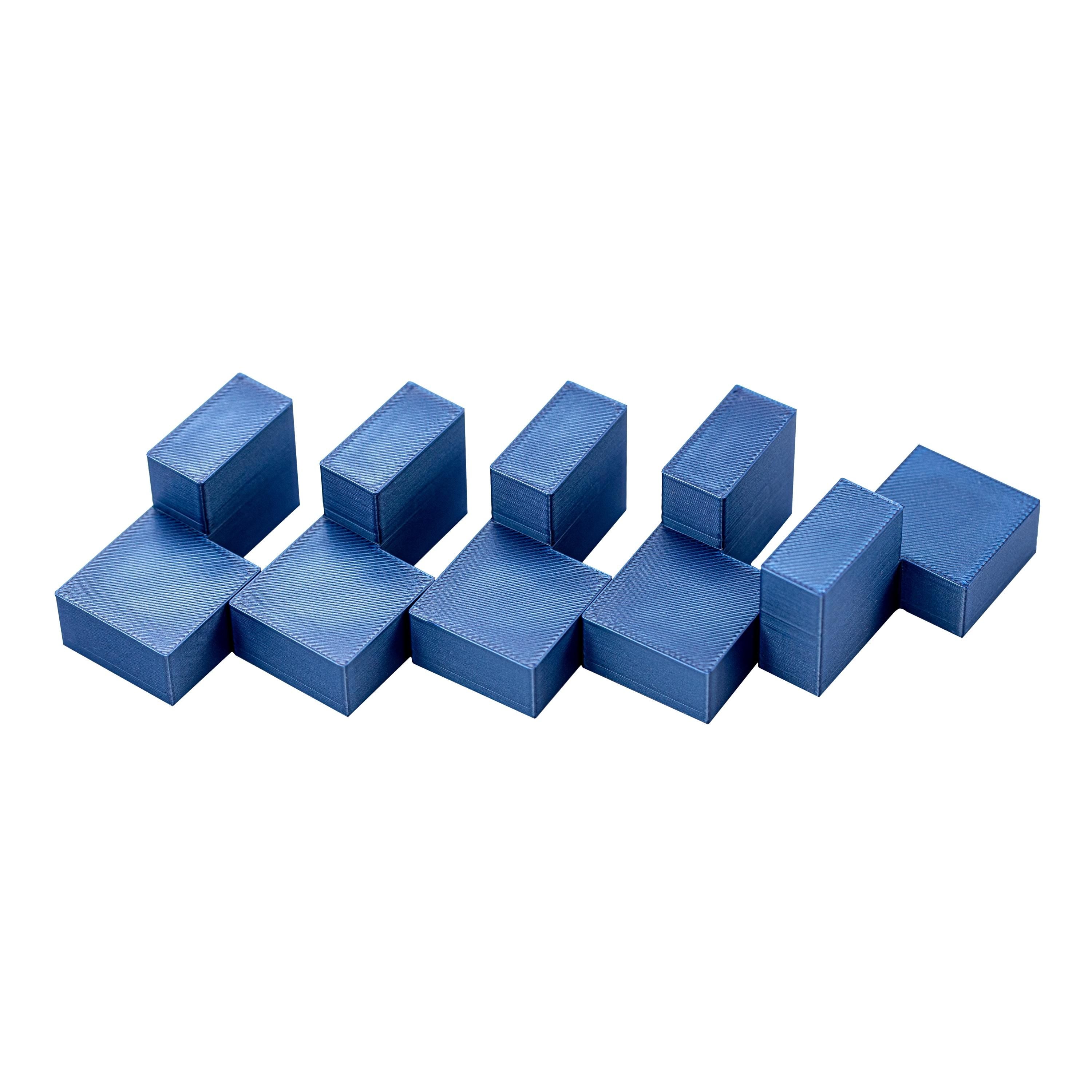 Five Cubes puzzle. Make 5 cubes using 5 parts.