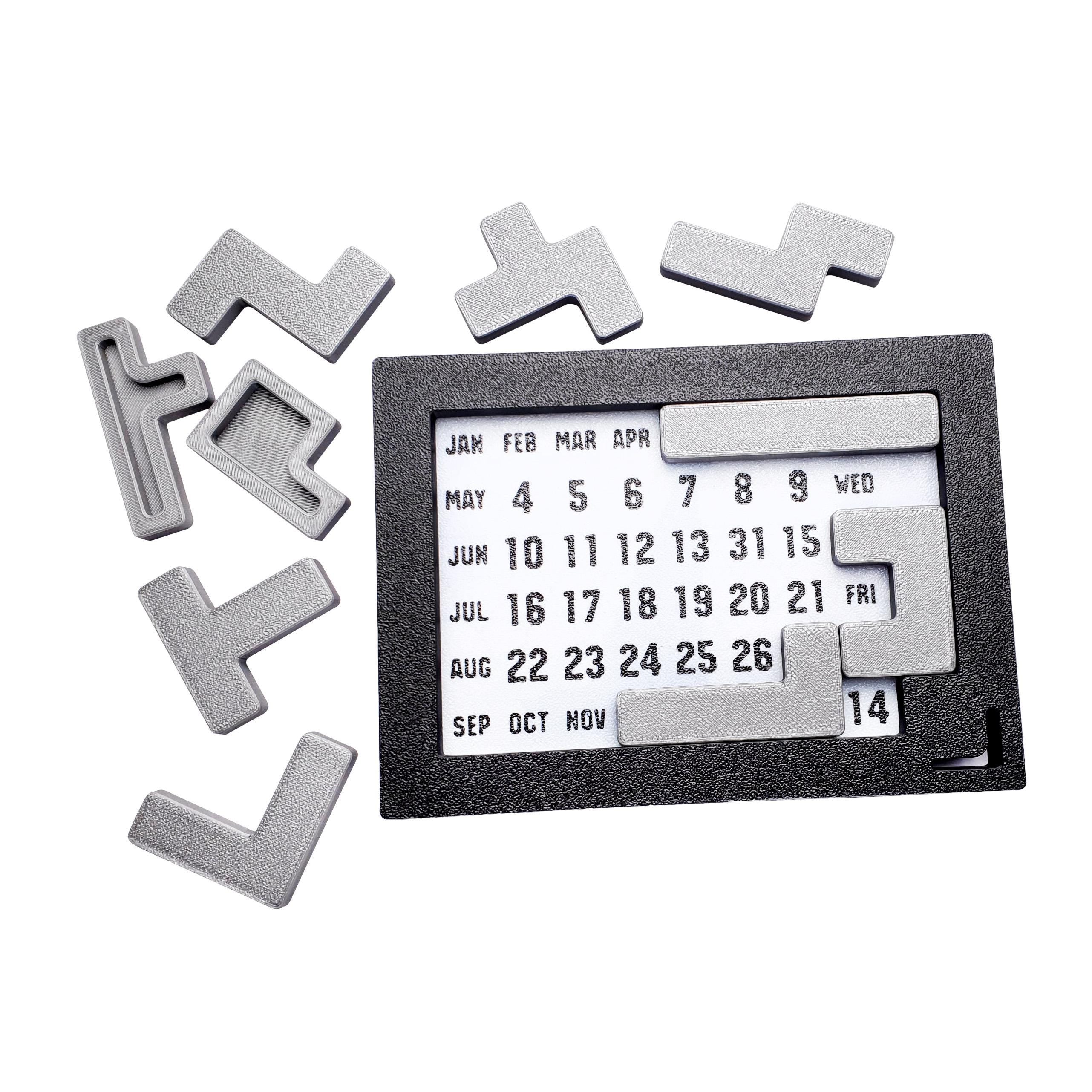 Calendar puzzle. Each day a new challenge.