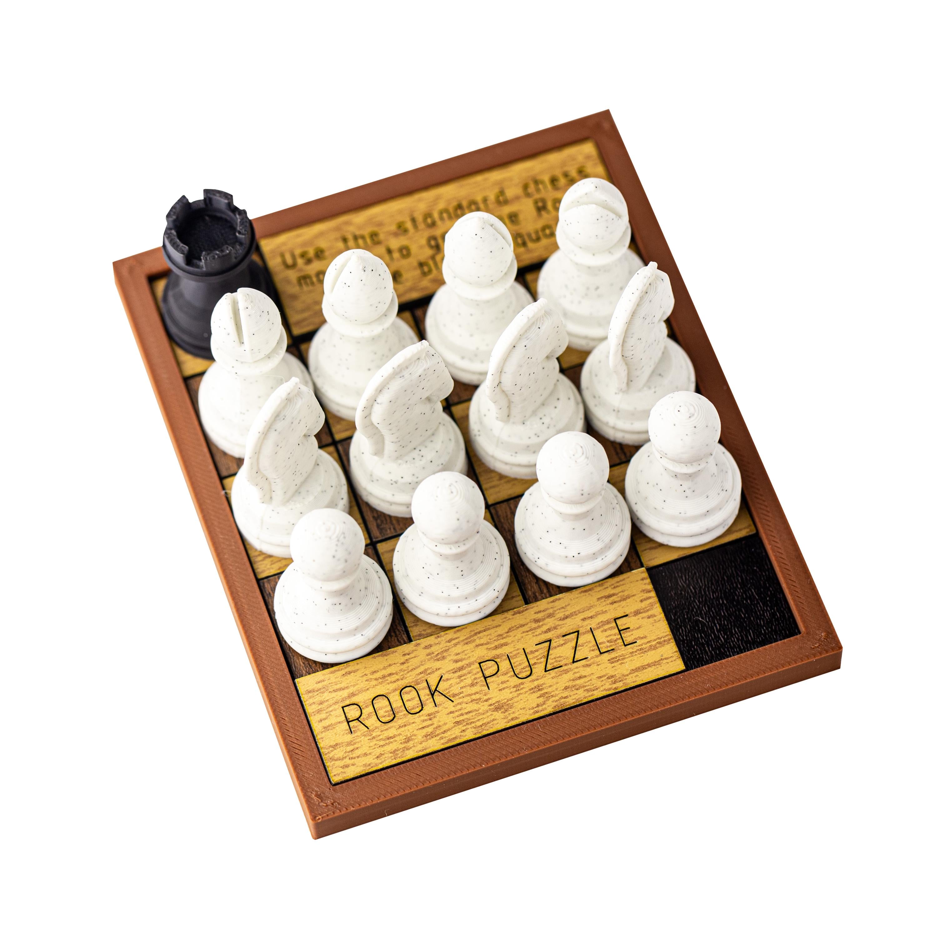 Rook puzzle. Get the rook to the black square.