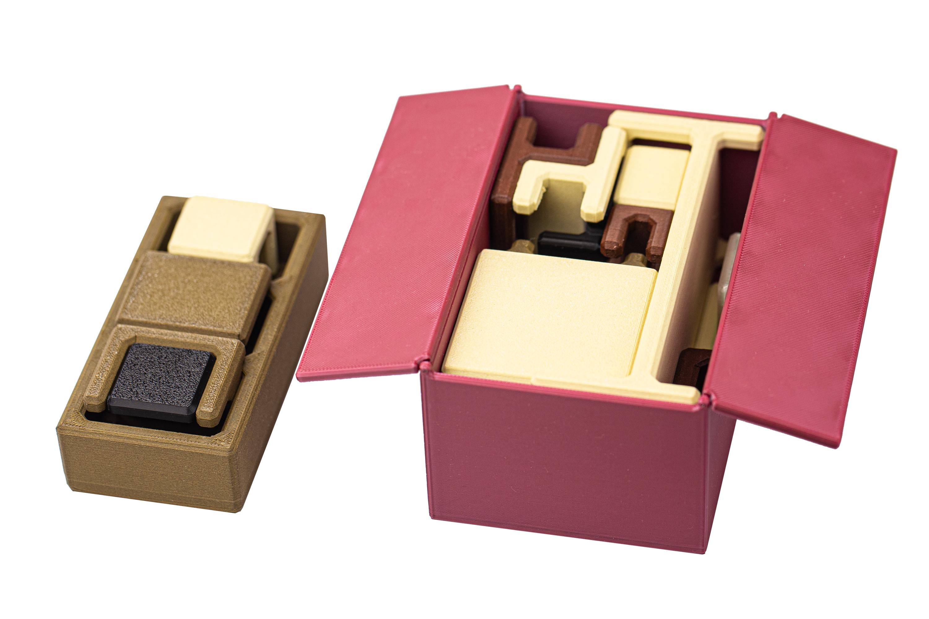 Furniture set puzzle. Fit all 18 pieces of furniture inside the wardrobe.