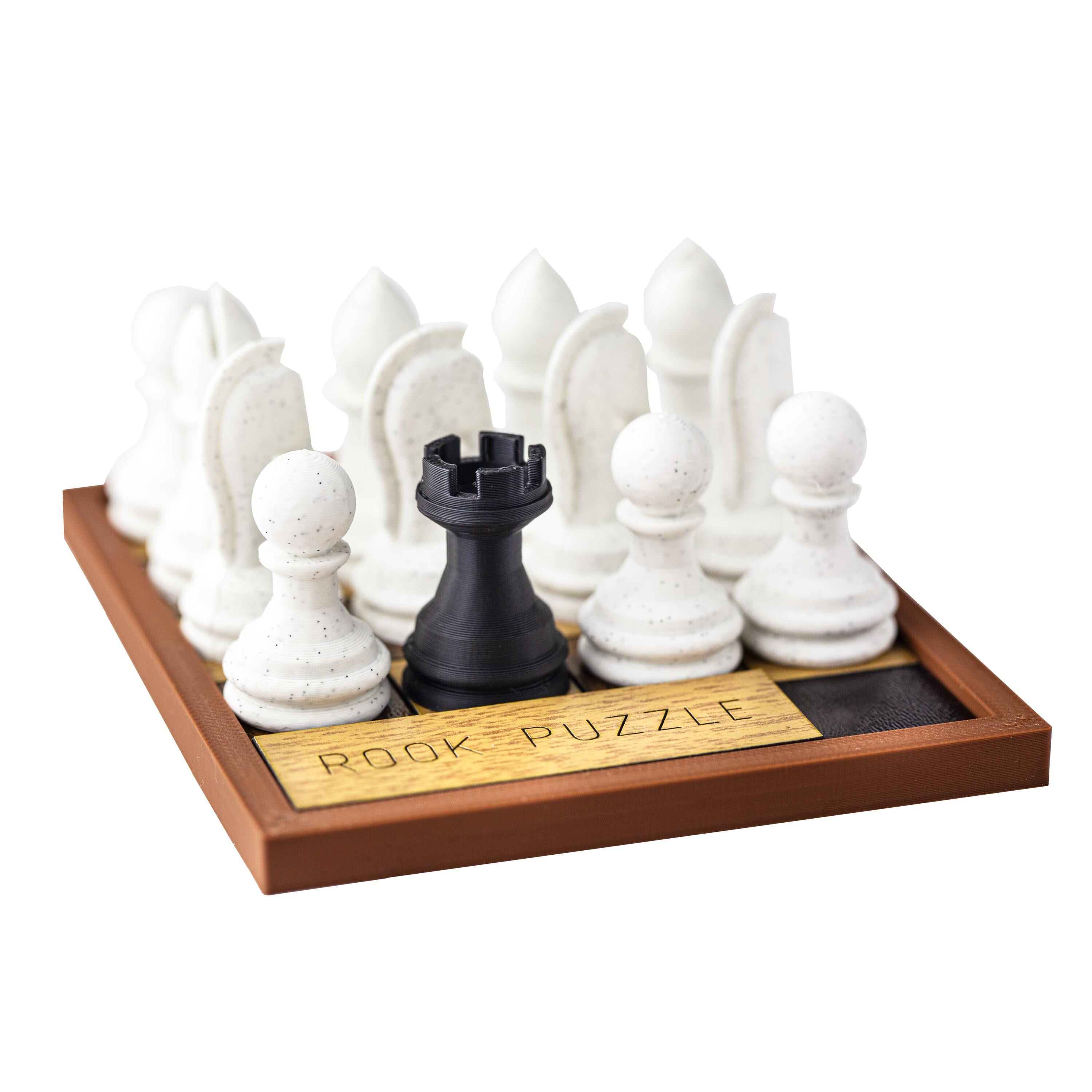 Rook puzzle. Get the rook to the black square.