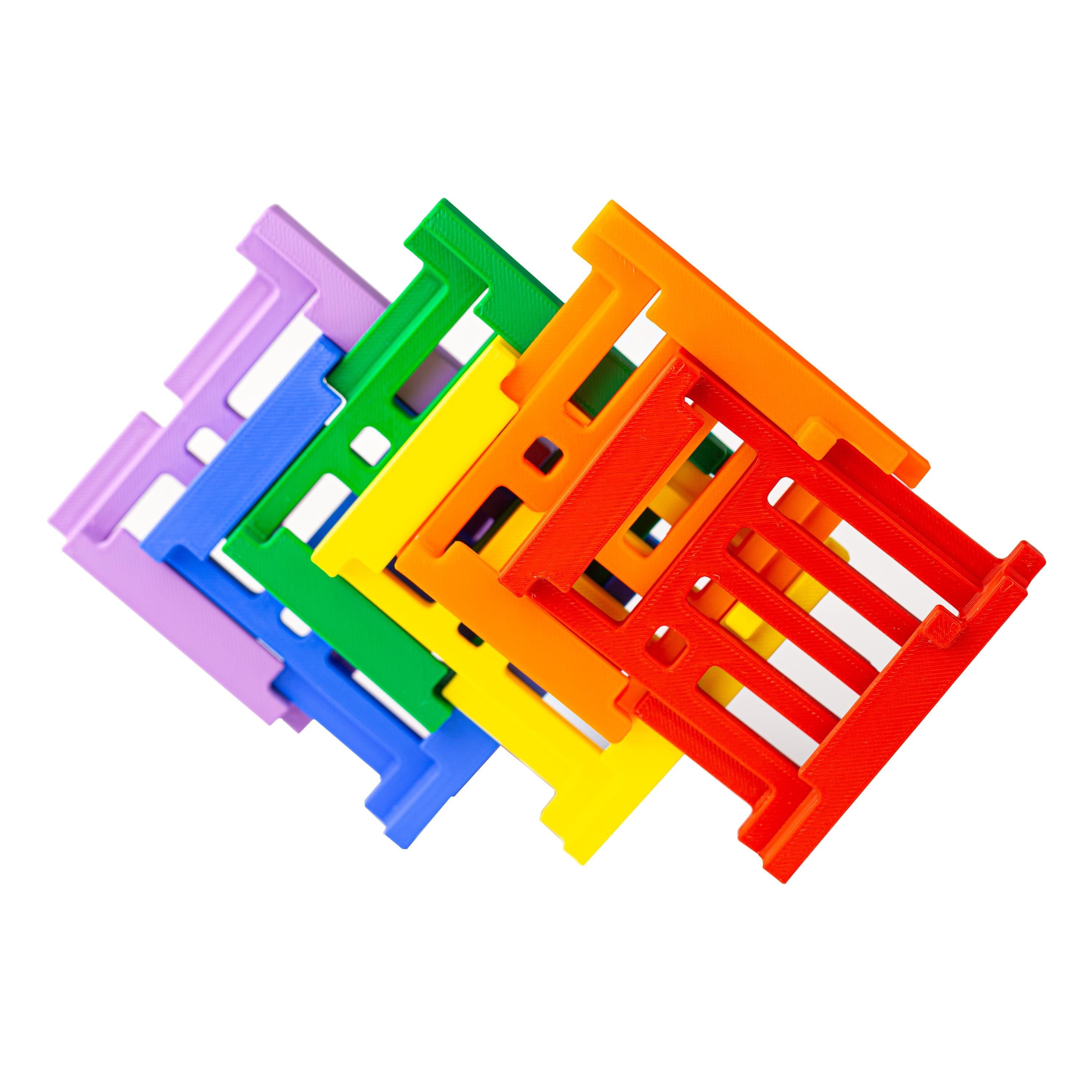 100+ steps Rainbow Drawers puzzle. Designed by Bram Cohen.