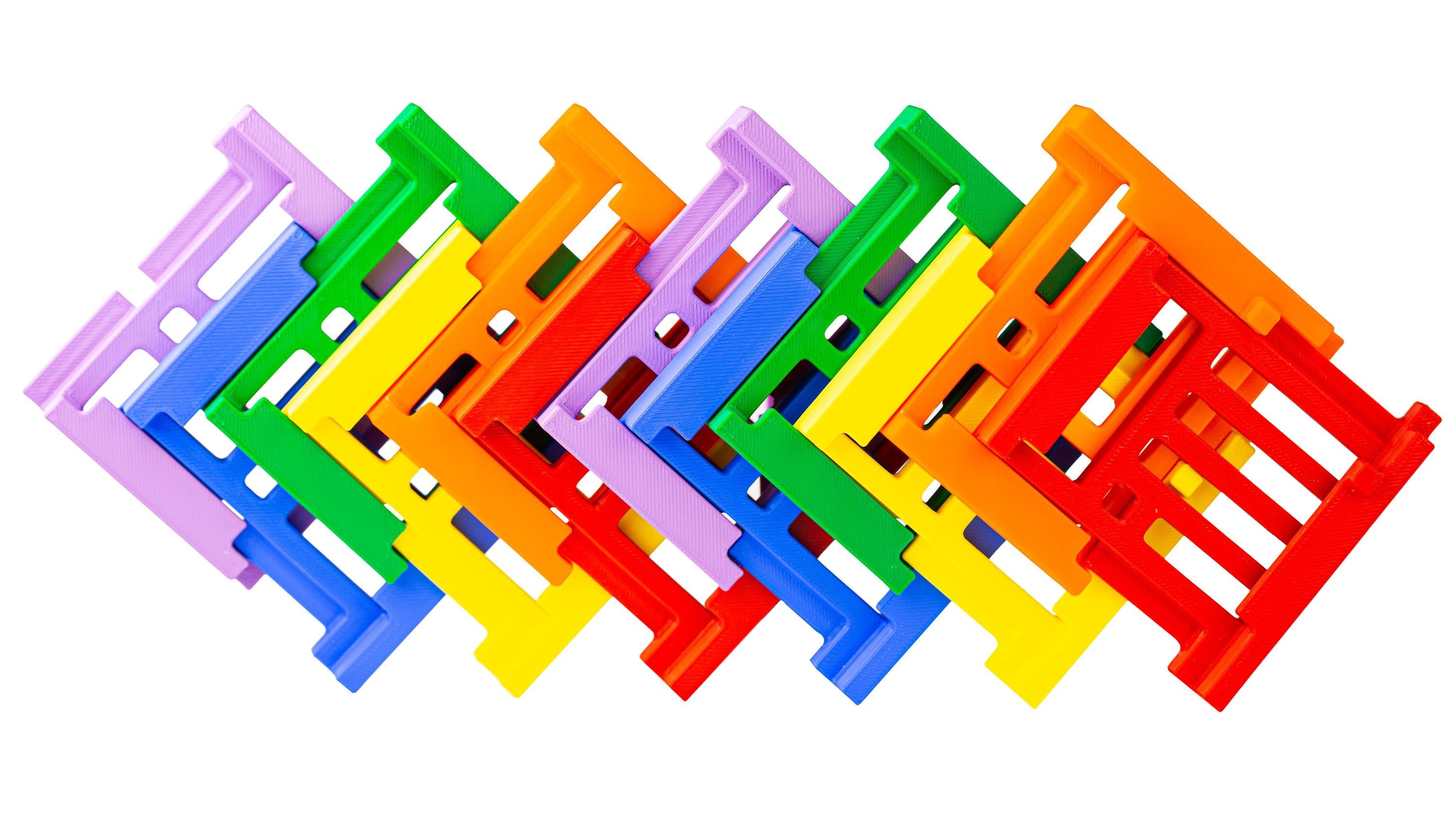 100+ steps Rainbow Drawers puzzle. Designed by Bram Cohen.