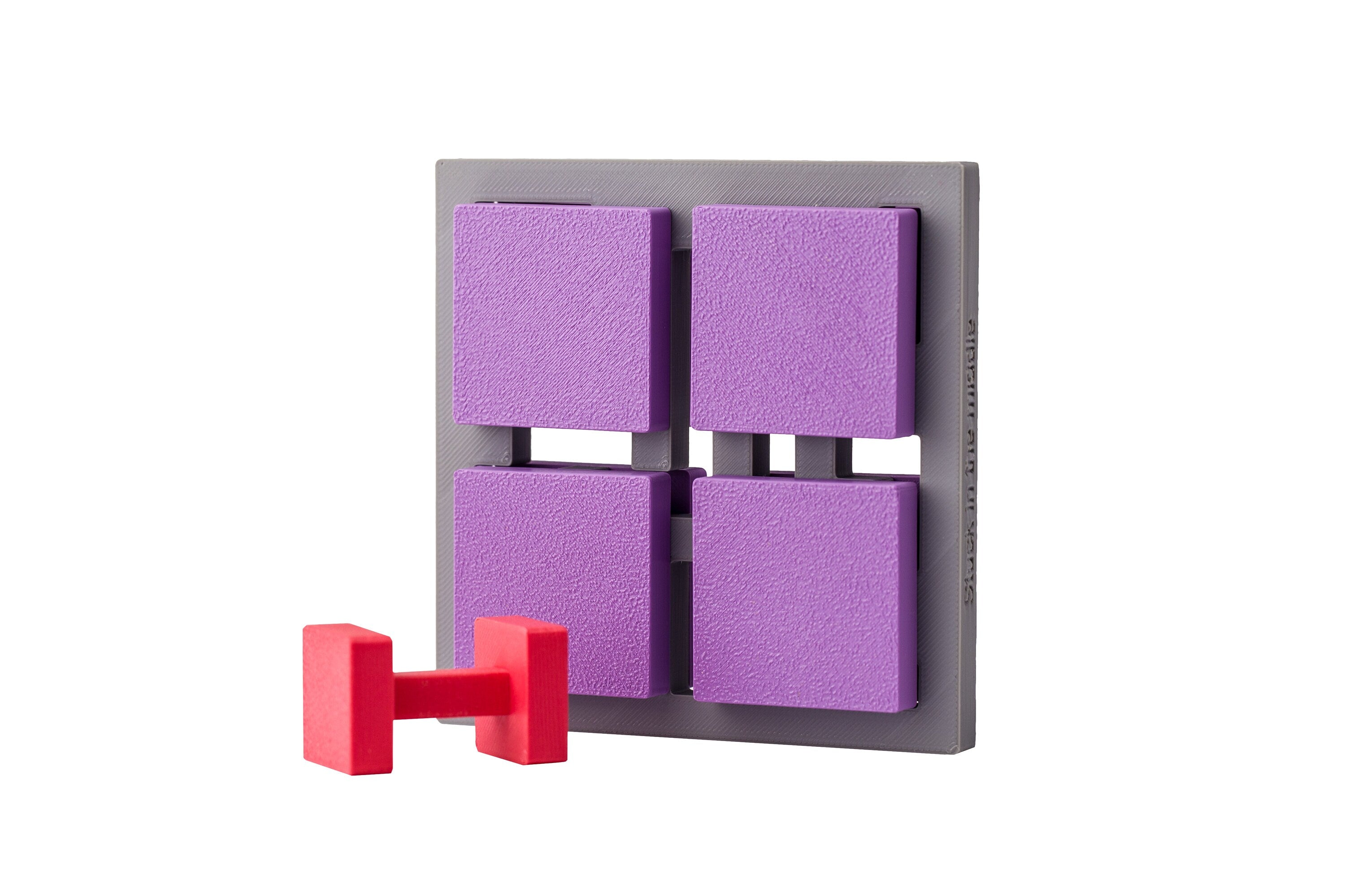 Stuck in the middle. 3d printed puzzle.