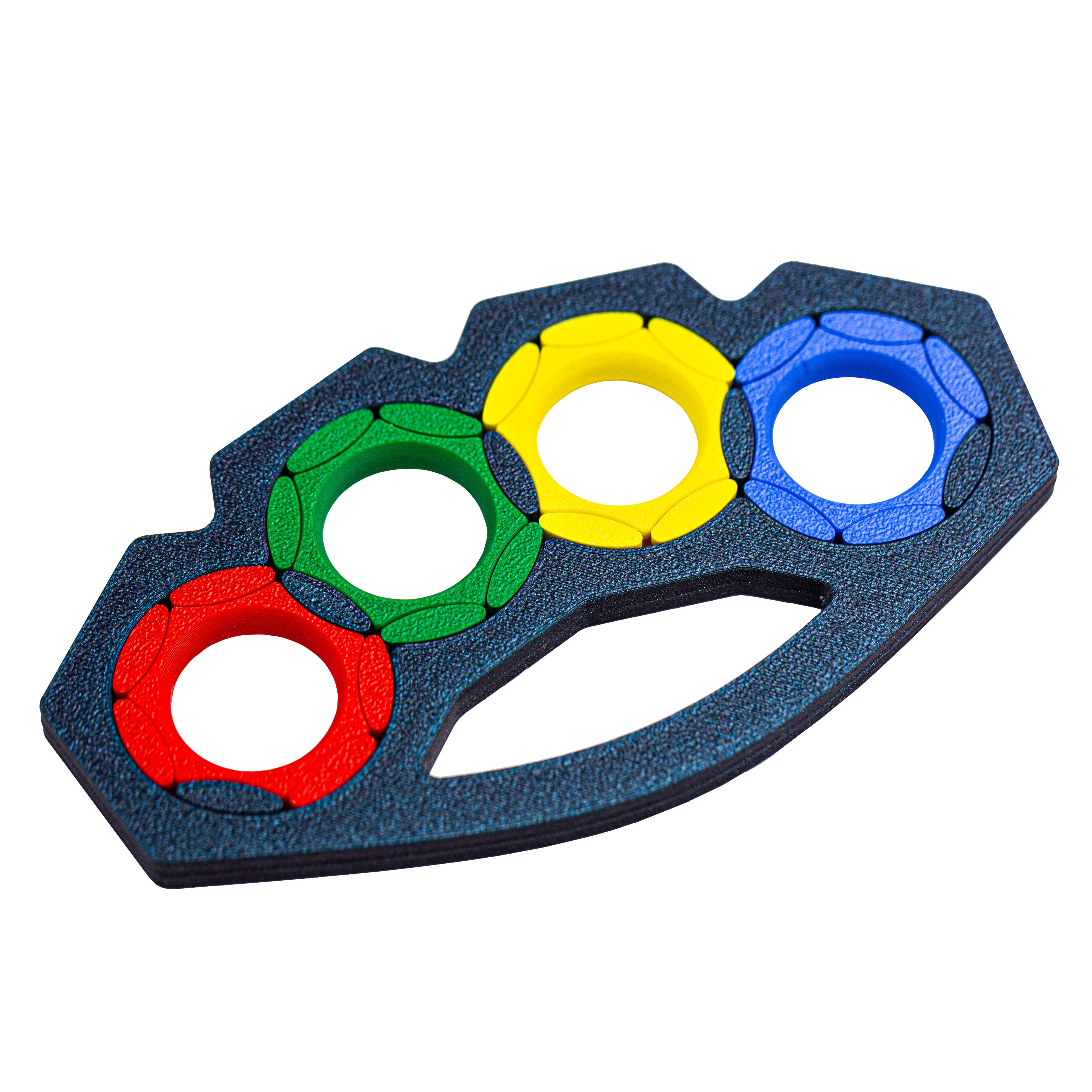 Casse-tête puzzle. Mix all colors and put them back.