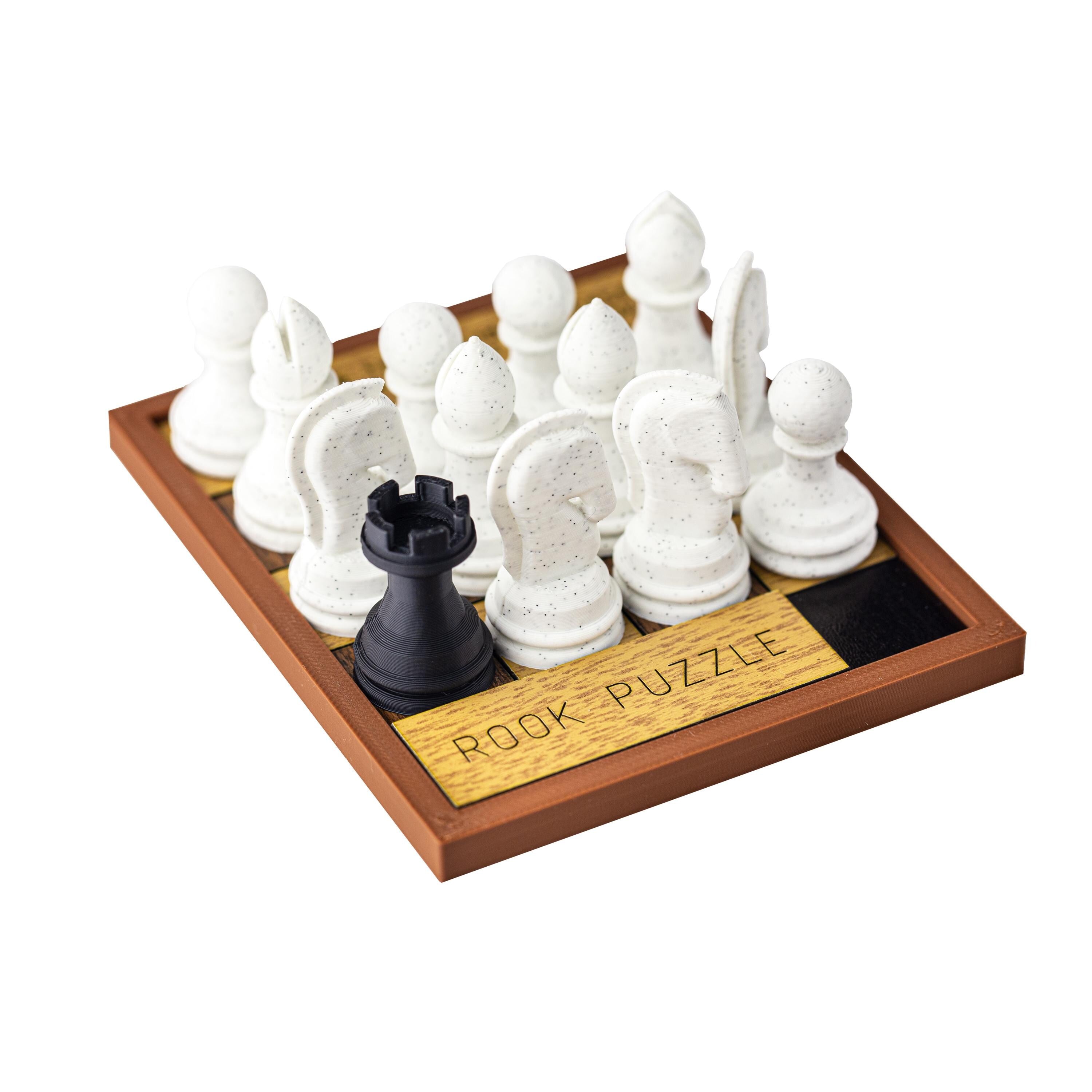 Rook puzzle. Get the rook to the black square.