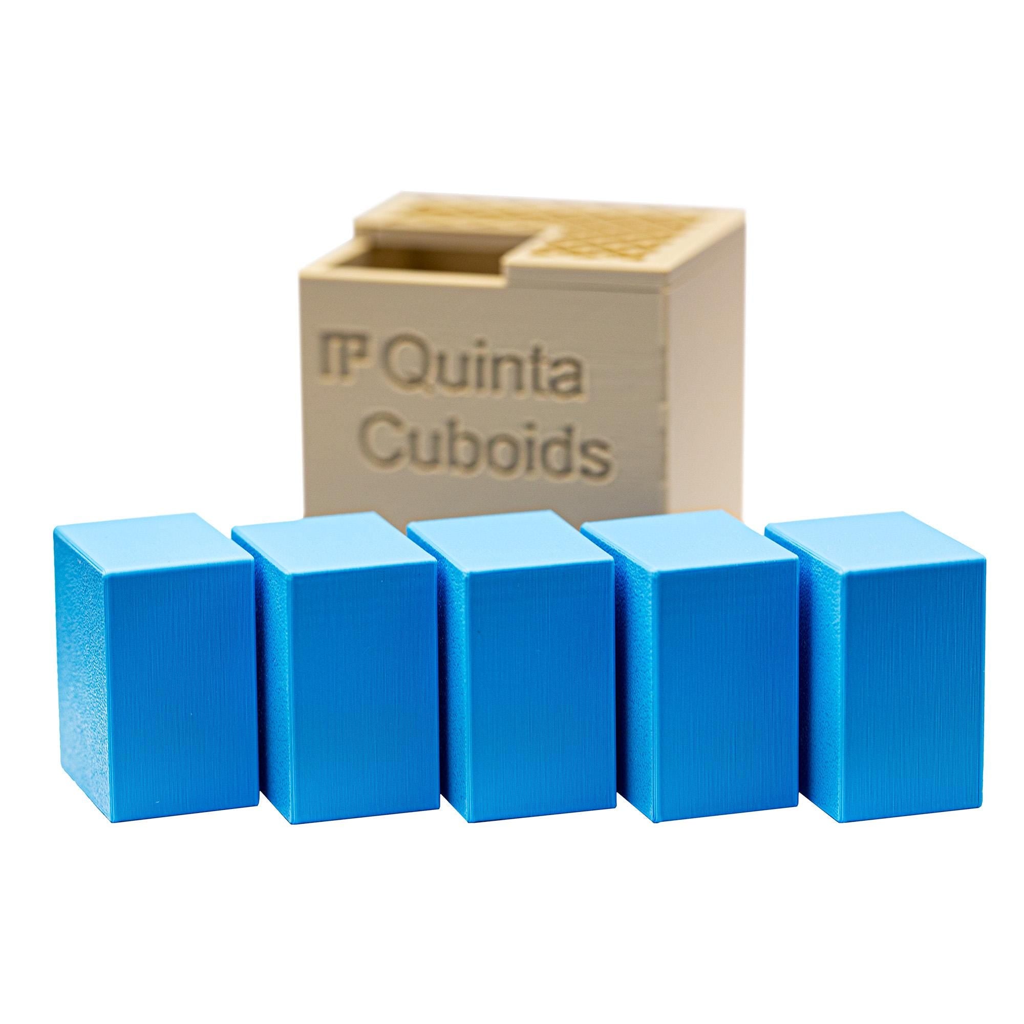 Quinta Cuboids. Fit 5 parts inside the box.