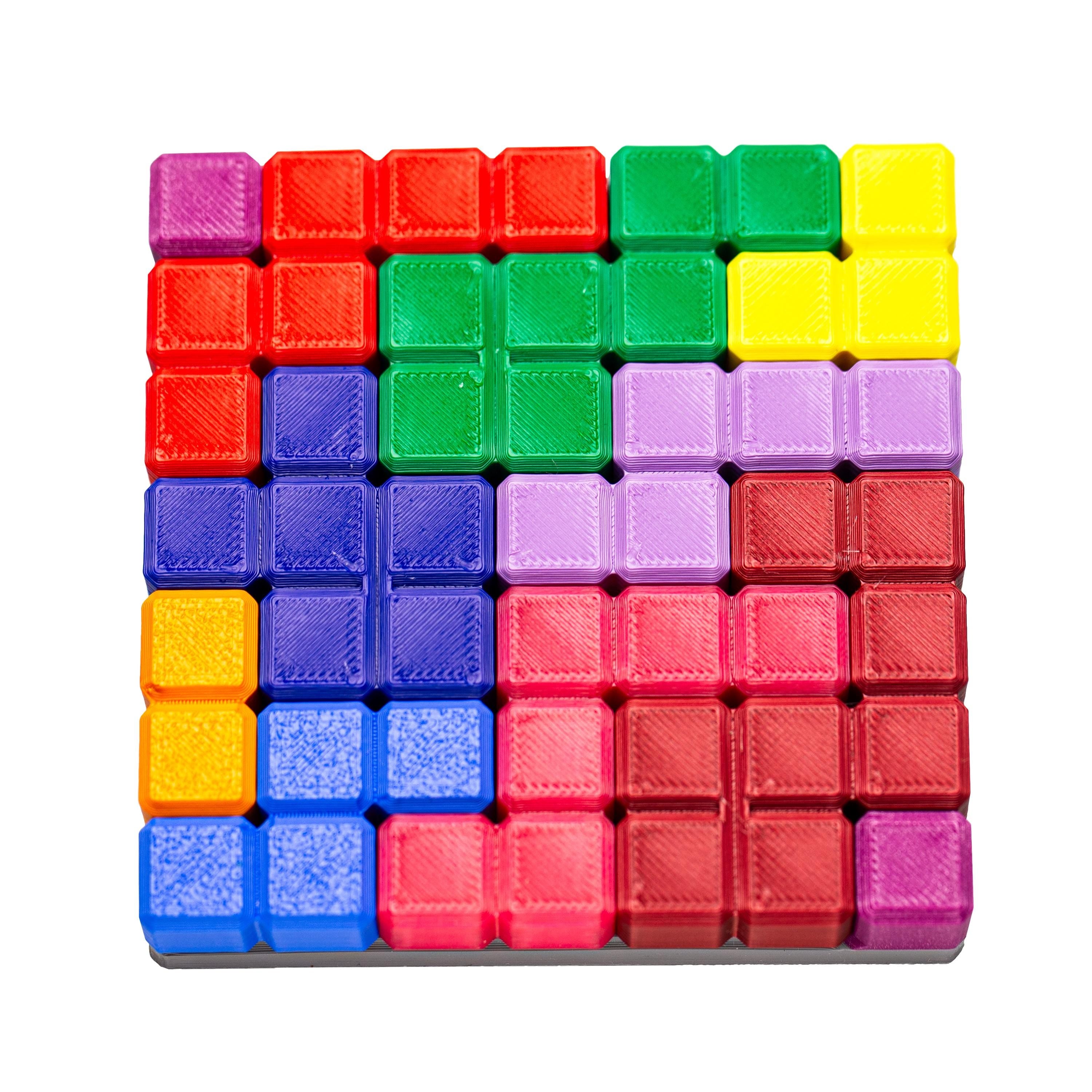 Minimal frame puzzle. Put all parts inside the frame.