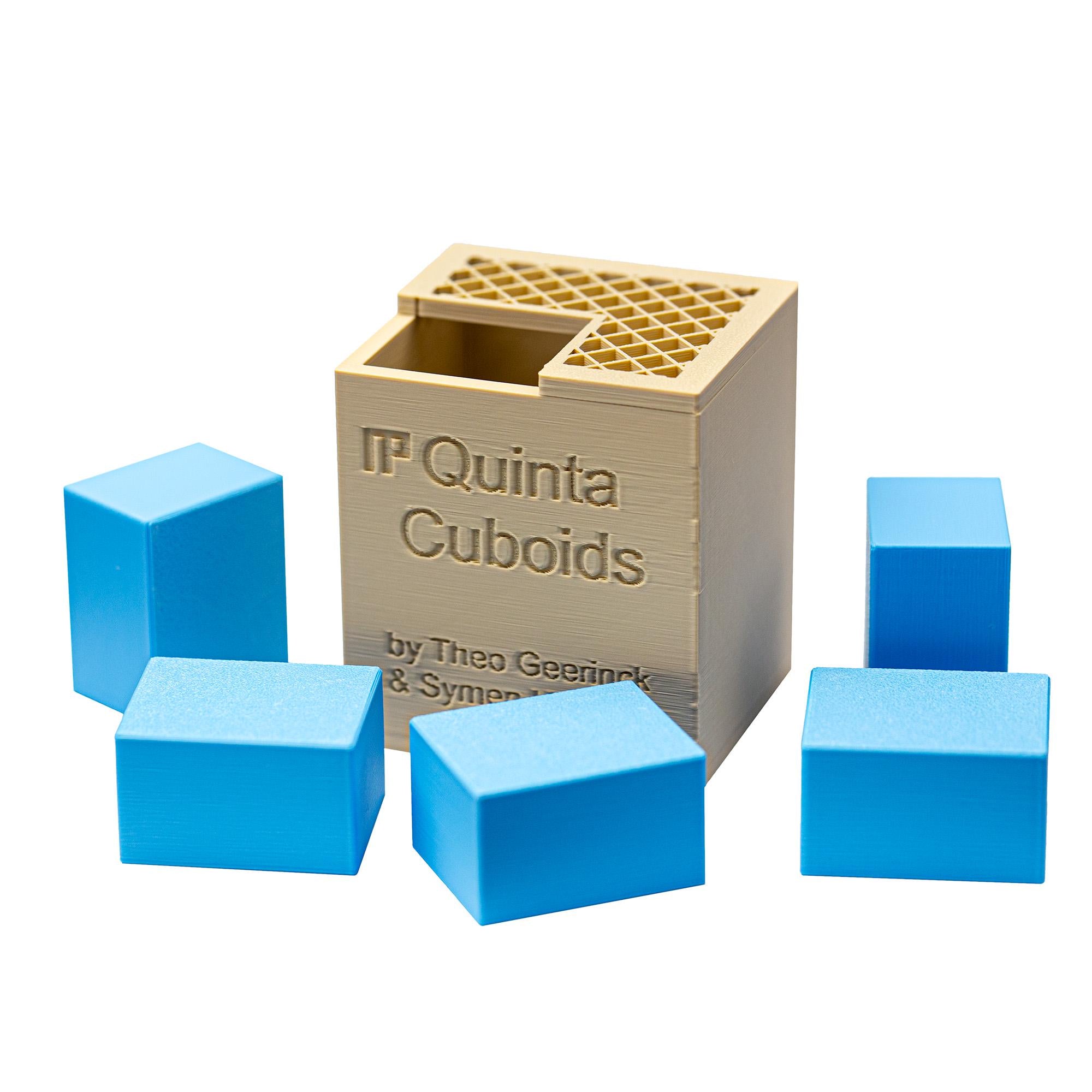 Quinta Cuboids. Fit 5 parts inside the box. – Puzzle Guy Store