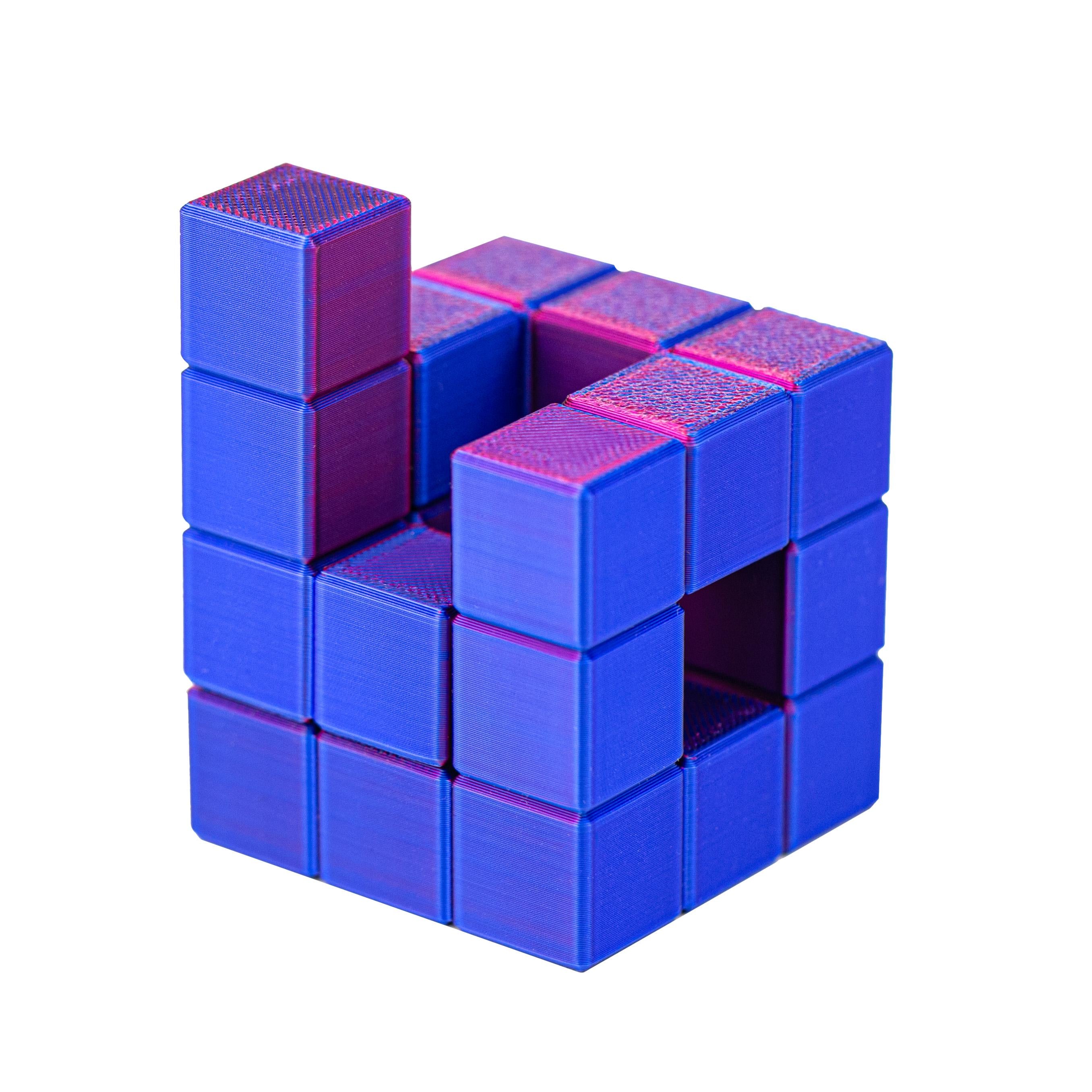 Make a cube with 3 weird pieces. Bucolic cube.