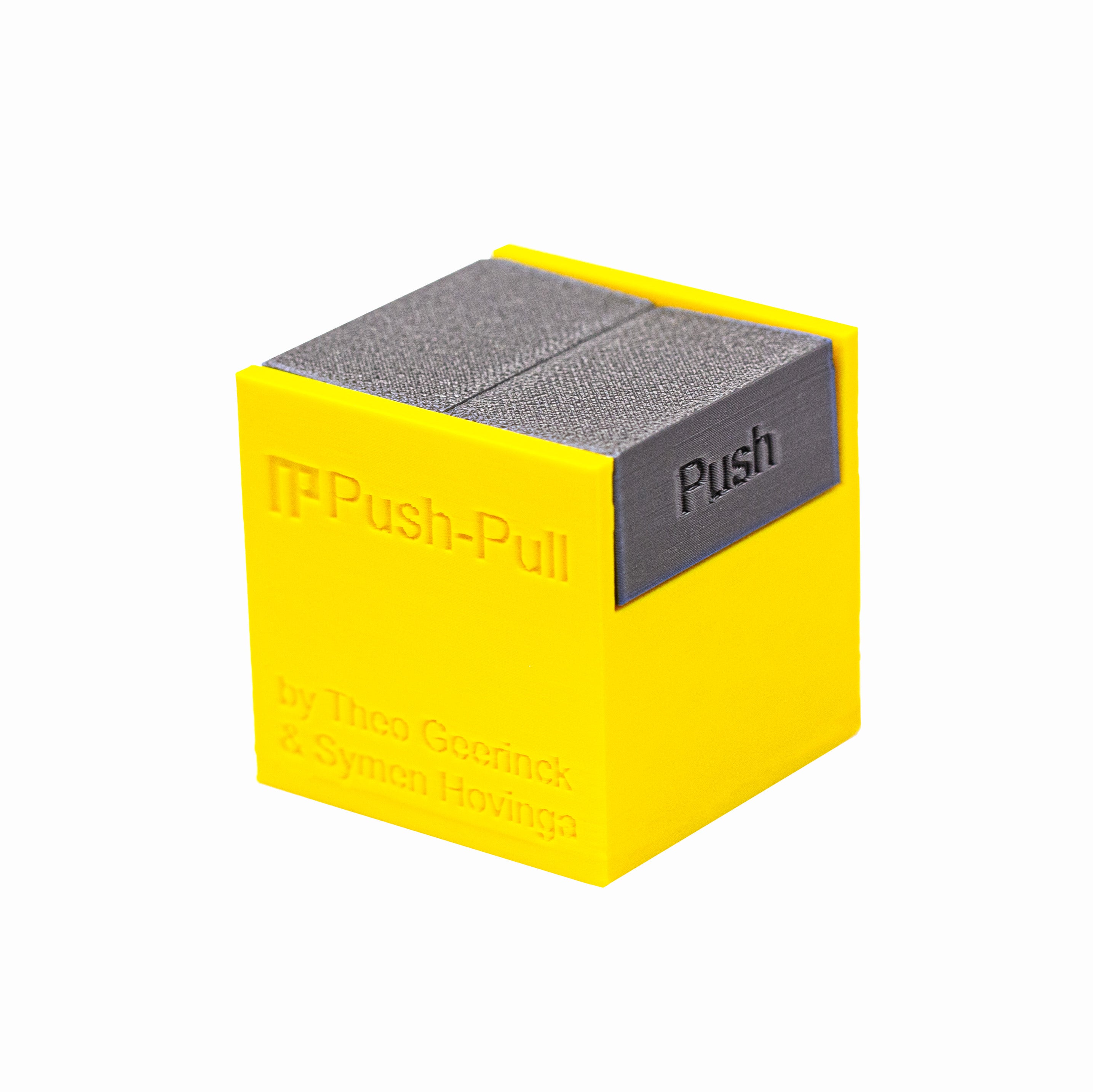 Push-Pull puzzle. Fit 5 parts inside the restricted box