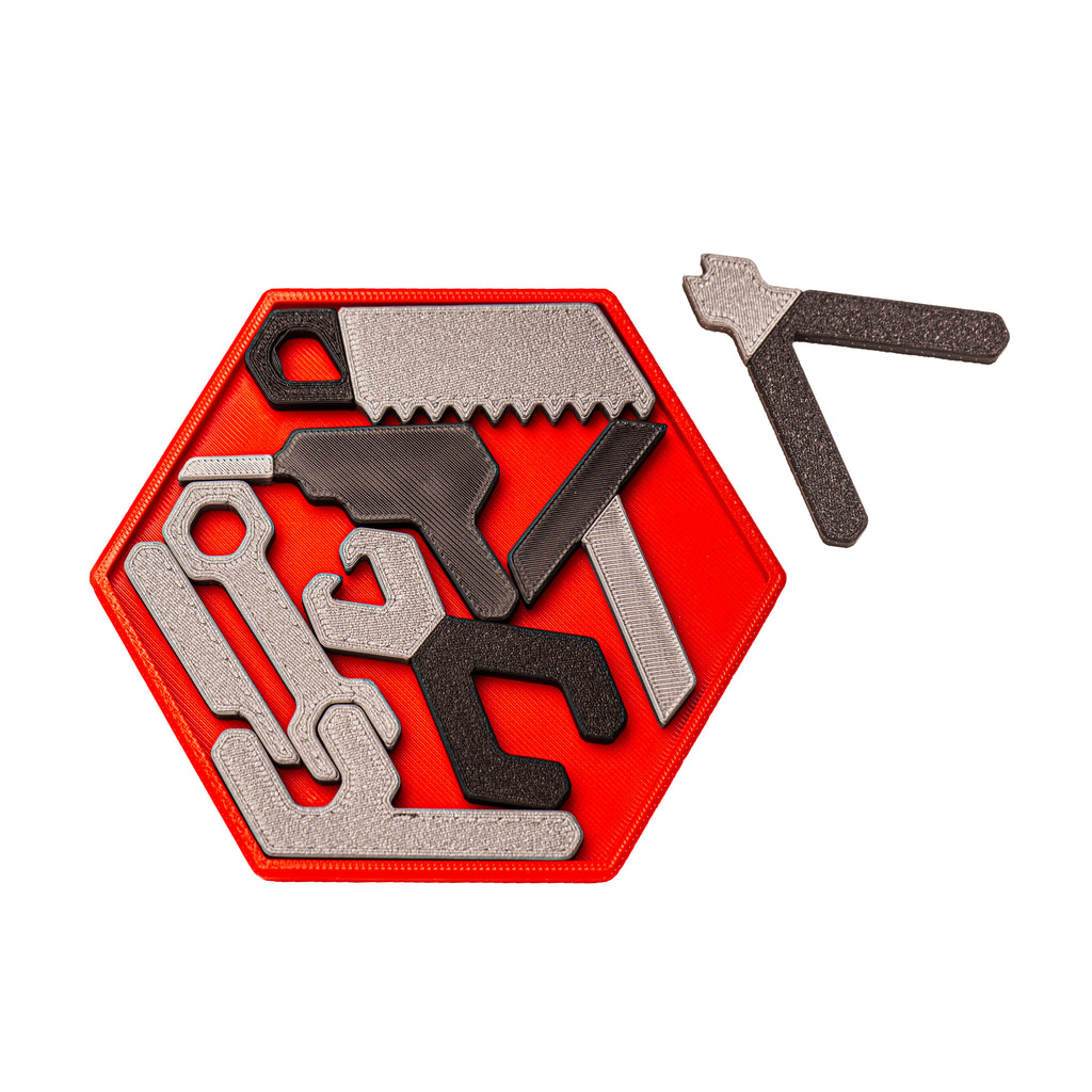Tool Tray Puzzle – Tricky Packing Brain Teaser Gift for Mechanics & Puzzle Lovers