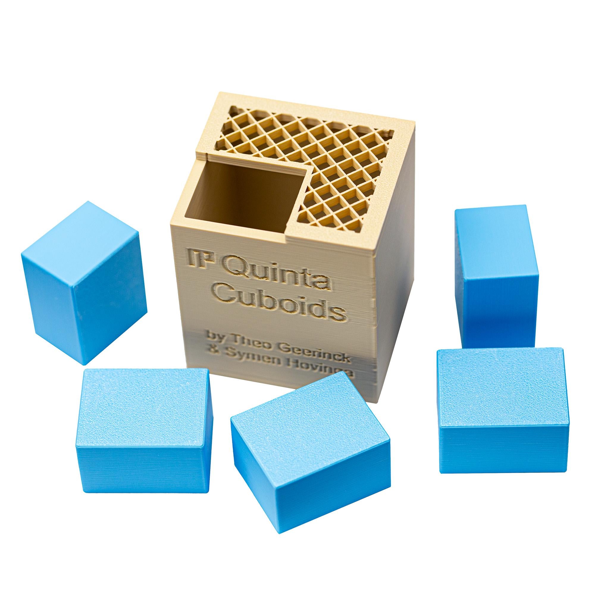 Quinta Cuboids. Fit 5 parts inside the box.